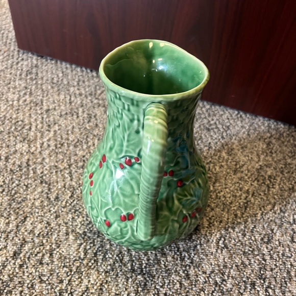 Bordallo Pinheiro - Portugal - holly glass pitcher - Picture 6 of 6